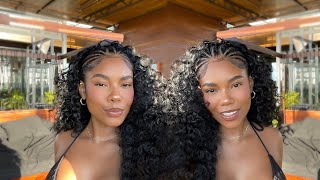 Easy Braided Front Crochet Hairstyle Ft Trendy Tresses [upl. by Rossie10]