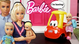 Barbie Baby Doll Runs Away  Barbie amp Ken Family Story [upl. by Hagar]