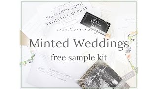 Minted Weddings Free Sample Kit Unboxing [upl. by Verge]