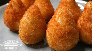 BRAZILIAN CHICKEN CROQUETTES COXINHA  by Chef by Night [upl. by Ahsoik]