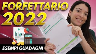 REGIME FORFETTARIO 2022 tasse partita iva con esempi [upl. by Anikes]