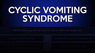 Cyclic Vomiting Syndrome Pediatric Clinical Diagnostic Criteria NASPGHAN [upl. by Oderfigis389]