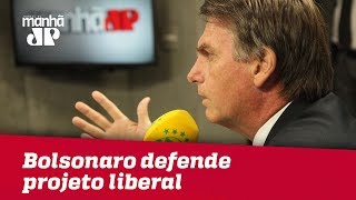 Apoiado em Paulo Guedes Bolsonaro defende projeto de liberalismo econômico [upl. by Attelrahs30]