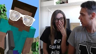 SI TE RIES PIERDES CON LYNA  REACCIONANDO A ANIMACIONES Y PARODIAS DE MINECRAFT [upl. by Naahsar]