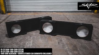 All New Skar Audio Subwoofer Enclosures for 19992006 Silverado  Sierra Extended Cab Trucks [upl. by Edlyn]