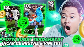 GUA BAKAR KOIN DEMI POTW BOOSTER VINI 101 amp DE BRUYNE TERKUAT 101 JUGA  EFOOTBALL 2024 MOBILE [upl. by Smoot122]