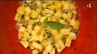 Salade dananas à laloe vera gingembre et basilic [upl. by Nilam966]