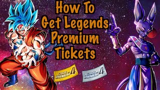 HOW TO GET LEGENDS PREMIUM TICKETS  DRAGON BALL LEGENDS [upl. by Norit]