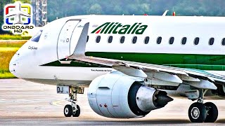 TRIP REPORT  Last Flight with Alitalia  Alitalia E190  Madrid to Rome Fiumicino [upl. by Zampino268]