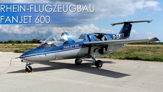 SUPER RARE  RheinFlugzeugbau FANJET 600 Landing  DUCTED FAN JET [upl. by Sabella]