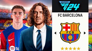 CARLES PUYOL RECONSTRUYE al FC BARCELONA en FC24 [upl. by Abocaj5]