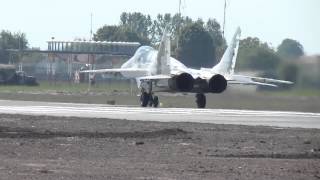 MiG29 startup taxiing take off Lviv UKLL [upl. by Peednam]