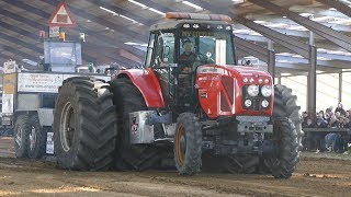 Massey Ferguson 8480 DynaVT Pulling The Heavy Sledge at Borris Pulling Arena  Tractor Pulling DK [upl. by Cnut]