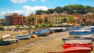 Italy  Genoa  Sestri Levante  Italian Riviera  Best Beach 4K [upl. by Ilamad556]