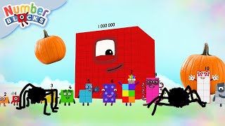 Halloween in Numberland 🎃 Number Magic 👻 Counting to 1000000  Numberblocks [upl. by Hannie]