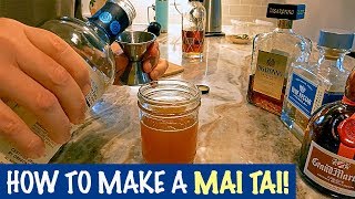 How To Make A Mai Tai With Rum Amaretto Tequila and Grand Marnier [upl. by Ylloh789]