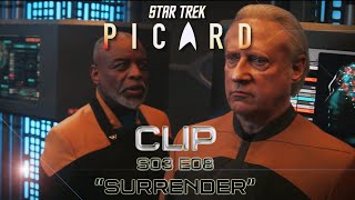 CLIP quotSURRENDERquot STAR TREK PICARD SEASON 03 EPISODE 08 4K UHD PROMO SNEAK PEEK 3X08  S03E08 [upl. by Eirtemed]