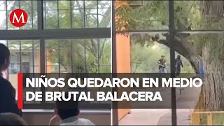 Grupos delictivos se enfrentan en Zacatecas cerca de una secundaria alumnos se tiraron al piso [upl. by Pare511]