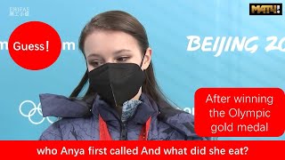 Anna Shcherbakova Interview English SubAfter Olympics 2022 figure skating [upl. by Nomolas]