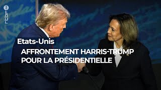 EtatsUnis  premier affrontement direct entre Harris et Trump pour la présidentielle  RTBF Info [upl. by Larrabee]