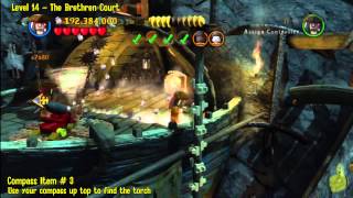 Lego Pirates of the Caribbean Level 14 The Brethren Court  FREE PLAY Minikits and Compass  HTG [upl. by Noguchi790]