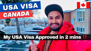 My USA Visa quotApprovedquot in 2 mins 🇺🇸 Interview  Questions  DS Form 🇨🇦 [upl. by Shabbir]