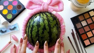 ASMR Makeup on Watermelon🍉 No talking [upl. by Watanabe]