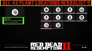 Red Dead Redemption 2 All 43 Plant Locations  Herbalist 9 Challenge [upl. by Charyl]