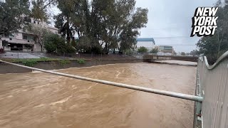 Videos show aftermath of flooding after storms flood Los Angeles February 2024 [upl. by Oletha]