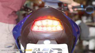 20162018 Suzuki GSXS1000F Sequential Integrated LED Tail Lights Smoked Lens [upl. by Zedecrem]