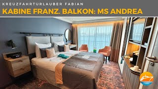 Kabine mit franz Balkon auf der MS Andrea von Phoenix Reisen im Detail [upl. by Garvy874]