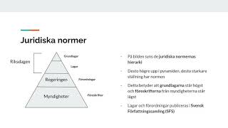 Rättssystemet i Sverige  Juridiska normer [upl. by Kennith]