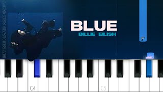 Billie Eilish  BLUE  Piano Tutorial [upl. by Hibbert]