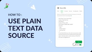 Using the plain text data source [upl. by Eirovi550]