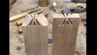 Amazing Japanese dovetail joint Japanese joinery [upl. by Ariamoy308]