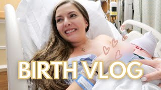 BIRTH VLOG 👶🏼✨💕  positive induction at 40 weeks with baby 3 and yes i had an epidural [upl. by Annoek]