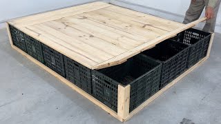 Amazing Homemade Ideas Worth Watching For Woodworking Projects Cheap From Plastic Crates And Pallets [upl. by Lower86]