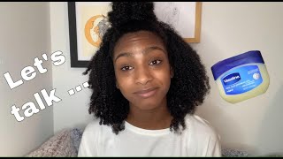 😱USED PETROLEUM JELLY FOR 2 WEEKS 😧  HONEST NATURAL HAIR PRODUCT REVIEW [upl. by Nalon]