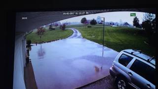 Security Cameras Capture Impact of Tornado on Carbondale Illinois Home Part 1 [upl. by Murton392]