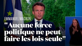 Lallocution dEmmanuel Macron après les élections législatives [upl. by Liza350]