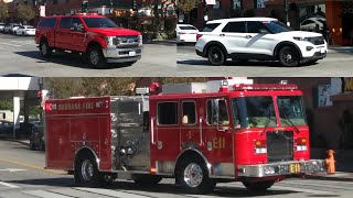 Burbank Fire Department Training Officer 1 EMS11 and Engine 11 Responding [upl. by Asoj320]