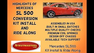 Ride Along SL 500 Mercedes After Install Of Strutmasters Conversion Kit [upl. by Teerprah]