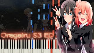 Oregairu S3 ED  Diamond no Jundo Piano arrangement [upl. by Ulda]