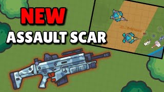 USING THE NEW OVERPOWERED ASSAULT SCAR  ZombsRoyale [upl. by Rolph]