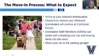 Villanova Family Webinar Series What to Expect During MoveIn Day and Opening Day of Orientation [upl. by Culliton]