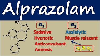 Alprazolam  Mechanism side effects and clinical uses [upl. by Nosille809]