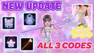 ALL 3 CODES  New Update in Dress To Impress [upl. by Janna]