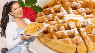 HOW TO MAKE BELGIAN WAFFLES EASY [upl. by Abbot941]