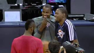 James Harden amp Kevin Durant Reunite [upl. by Darnok]