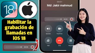 Cómo habilitar la grabación de llamadas en iPhone iOS 18 Función de grabación de llamadas de iOS 18 [upl. by Adriell]